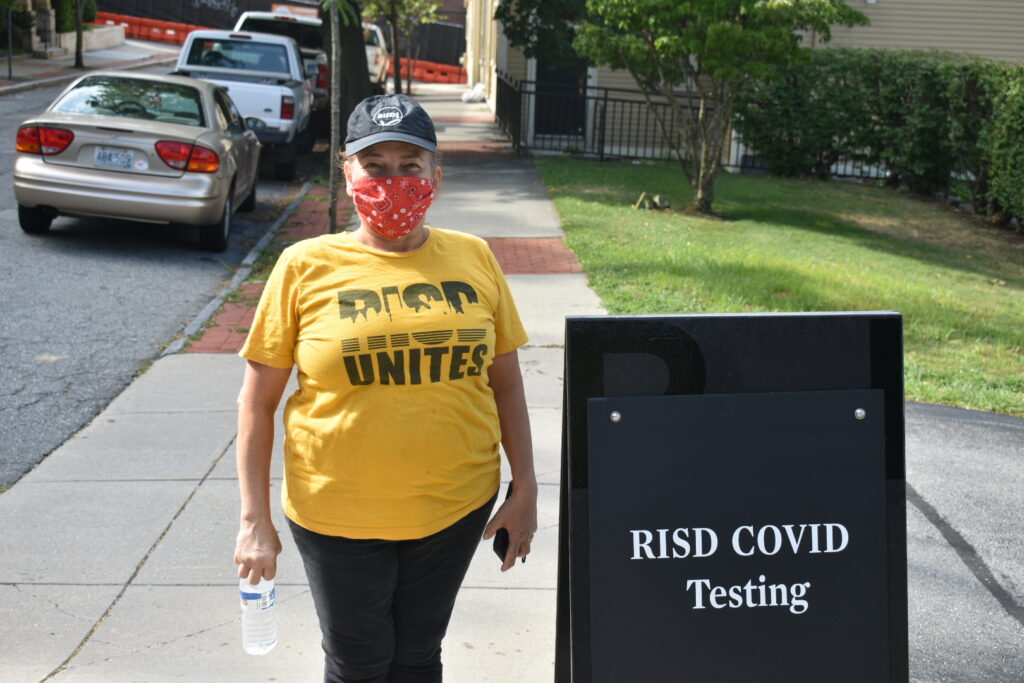 RISD Staff at COVID testing site
